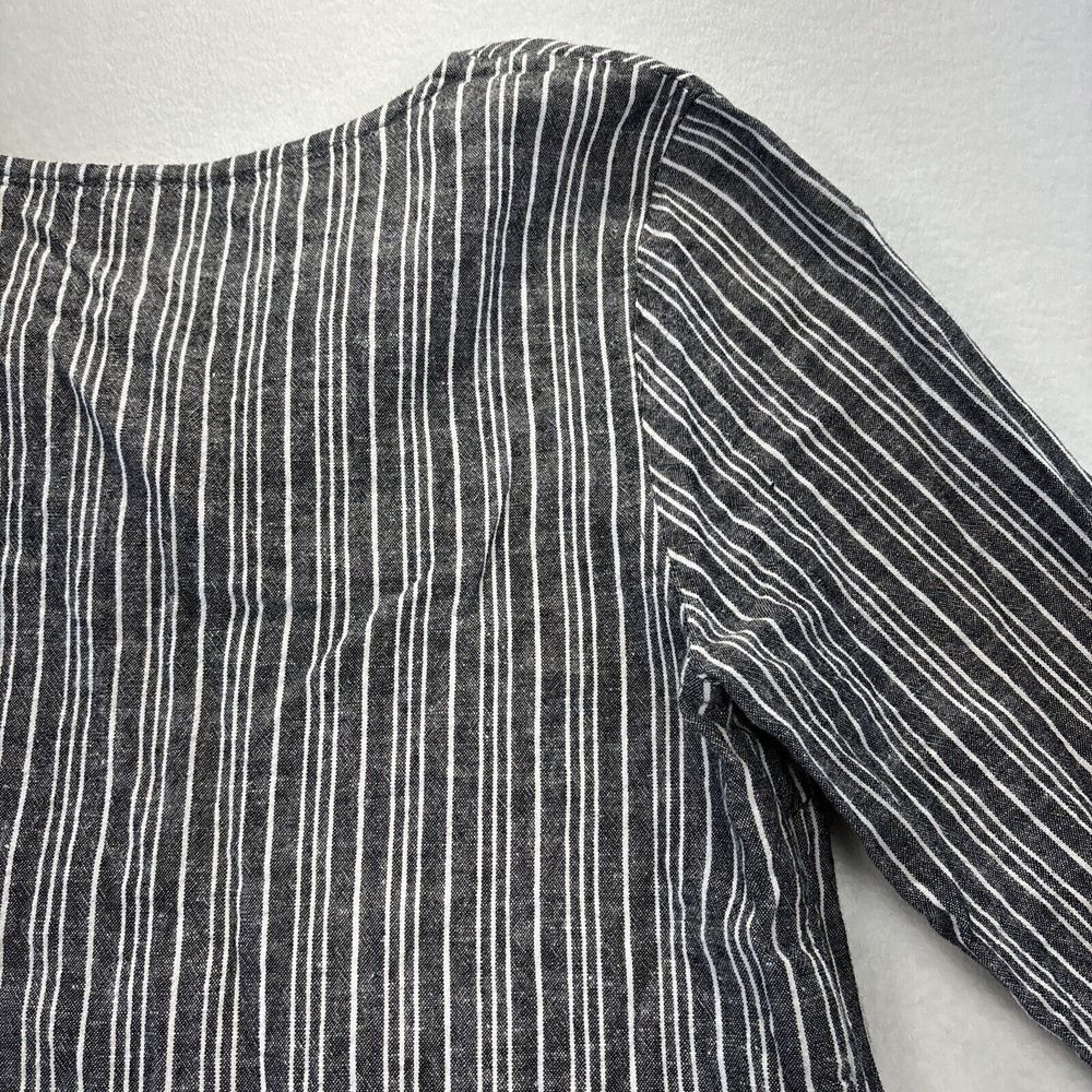 Anne Klein Womens Dress Linen Blend 3/4 Sleeve Striped Size 4 Beachy Lightweight - Picture 2 of 16